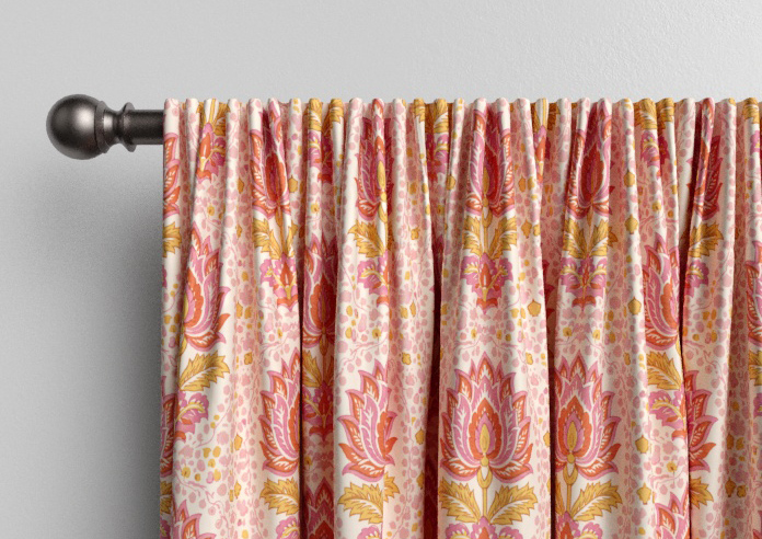 Petal & Block Lotus Blossom, Sunset - Made to Measure Curtains - Image 9